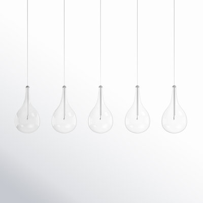 Deva 5 Light Glass Dimmable Pendant