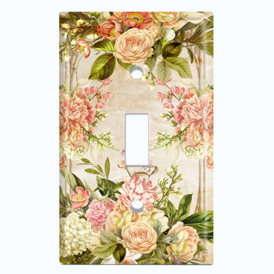 Patterned 1 - Gang Toggle Light Switch Standard Wall Plate