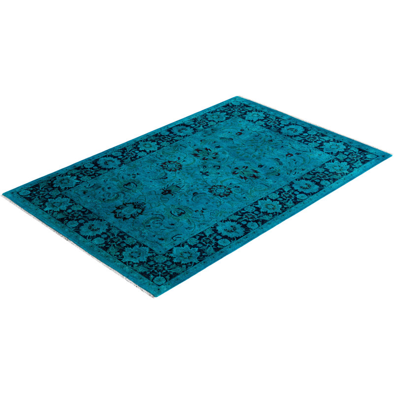 Overyed One-of-a-Kind Rectangle 4' X 6'1" Hand Knotted Area Rug