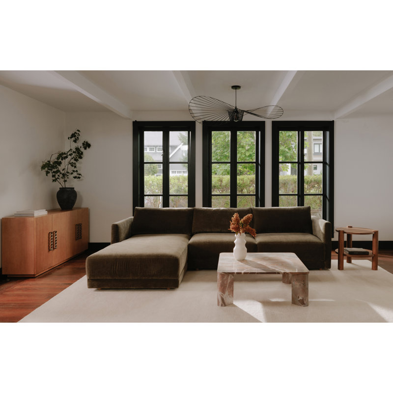 Adile Marble Coffee Table, White/Gray