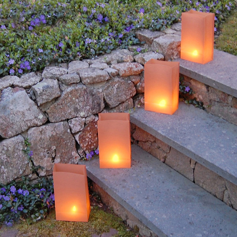Sacs en plastique Luminaria - 100 unités, Brun clair