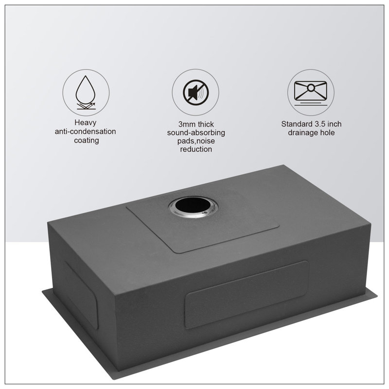 32 Inch Undermount Sink - 32"X19"X9" Undermount Stainless Steel Kitchen Sink 18 Gauge 9 Inch Deep Single Bowl Kitchen Sink Basin