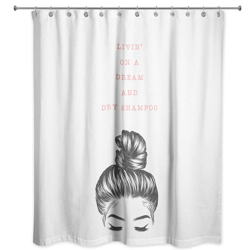 Rideau de douche à simple rêve et Taie décorativepooing dry Adkins