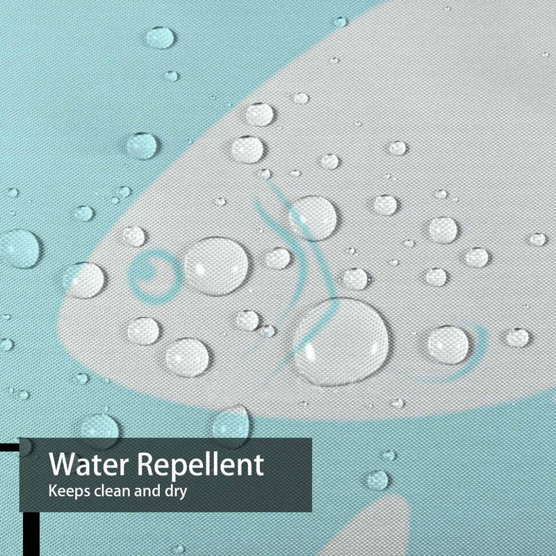 Rideau de douche imperméable à l'eau avec 12 crochets, L 72 po x l 84 po