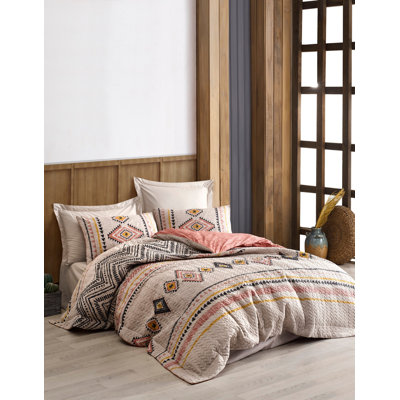 Cotton Geometric Shapes Duvet Cover