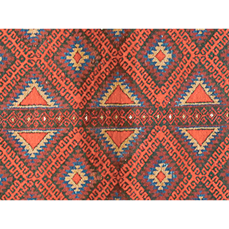 Hand Knotted Wool Area Rug in Multi