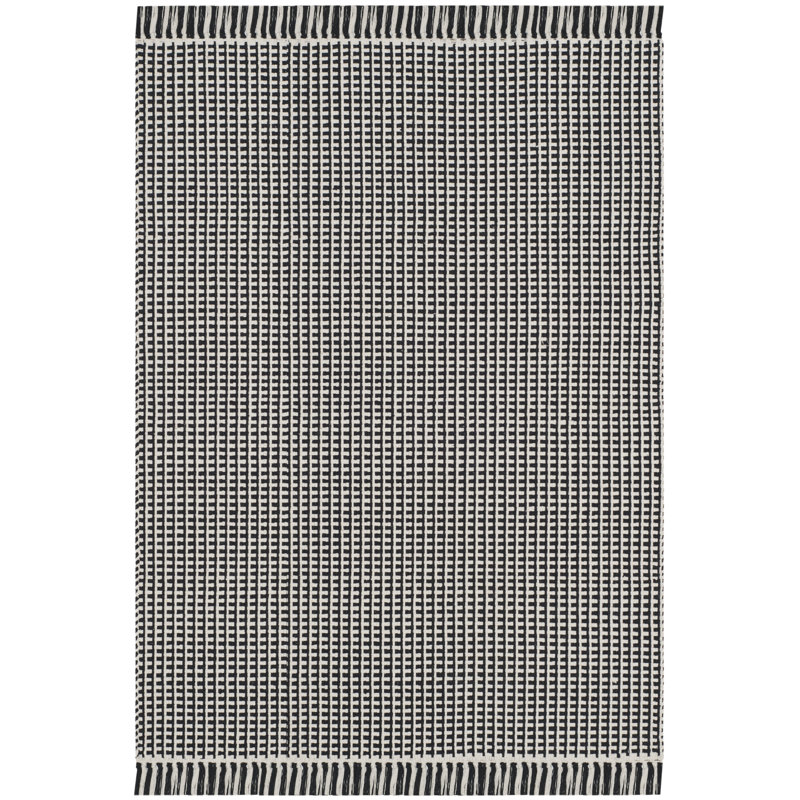 Bester Hand Woven Cotton Geometric Rug, Rectangle 3' x 5'