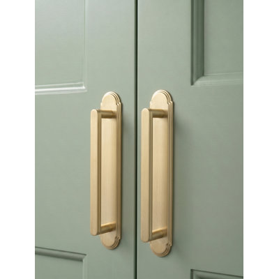 Heavy Duty Cabinet Pulls with Decorative Backplate for Kitchen & Vanity