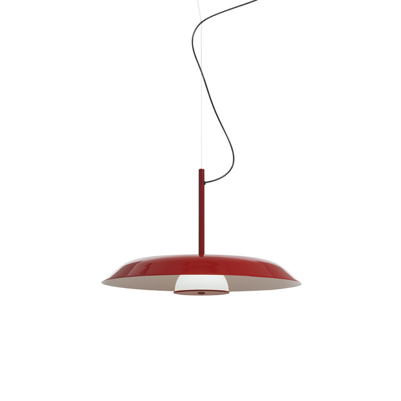 Iride 1 - Light LED Pendant, 123.5" H x 21.7" W x 21.7" D, 11 W, Scarlet Red