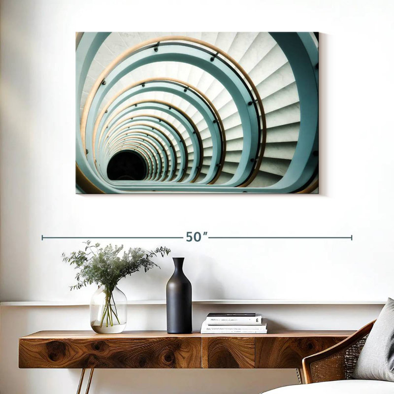 Long escalier, H 26 po x l 39 po