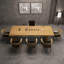 Burlywood Free form Solid Wood Dining Table-107802915