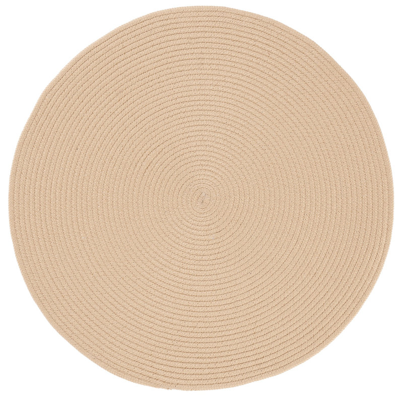 Braided Hand Woven Performance Solid Color Rug, Round 7'