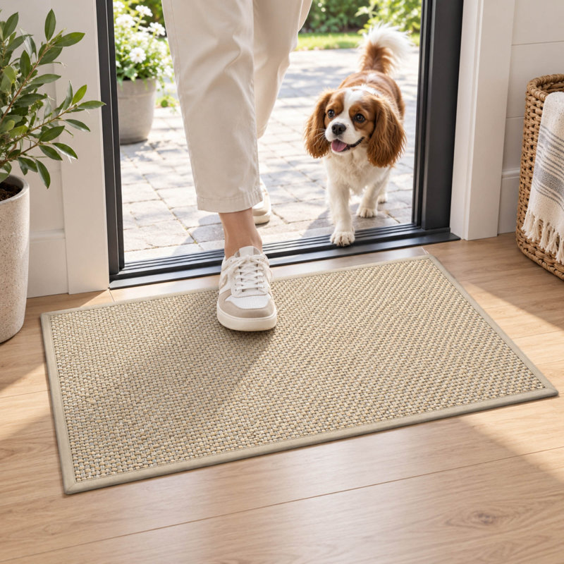 Tapis de porte intérieur 17 po x 29 po avec envers en caoutchouc antidérapant