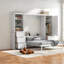Grands lits escamotables peu encombrants, finition blanche en MDF pour une maison moderne