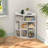 Cayhlin Wooden Corner Cabinet Storage With USB Ports And Outlets, Corner Cube Toy Storage For Small Space-1668921476