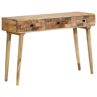 Union Rustic Console Table With Drawers 43.3"X13.8"X29.5" Solid Wood Mango