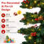  Arbre de Noël artificiel illuminé 6 pi avec 612 branches et lumières DEL blanc chaud