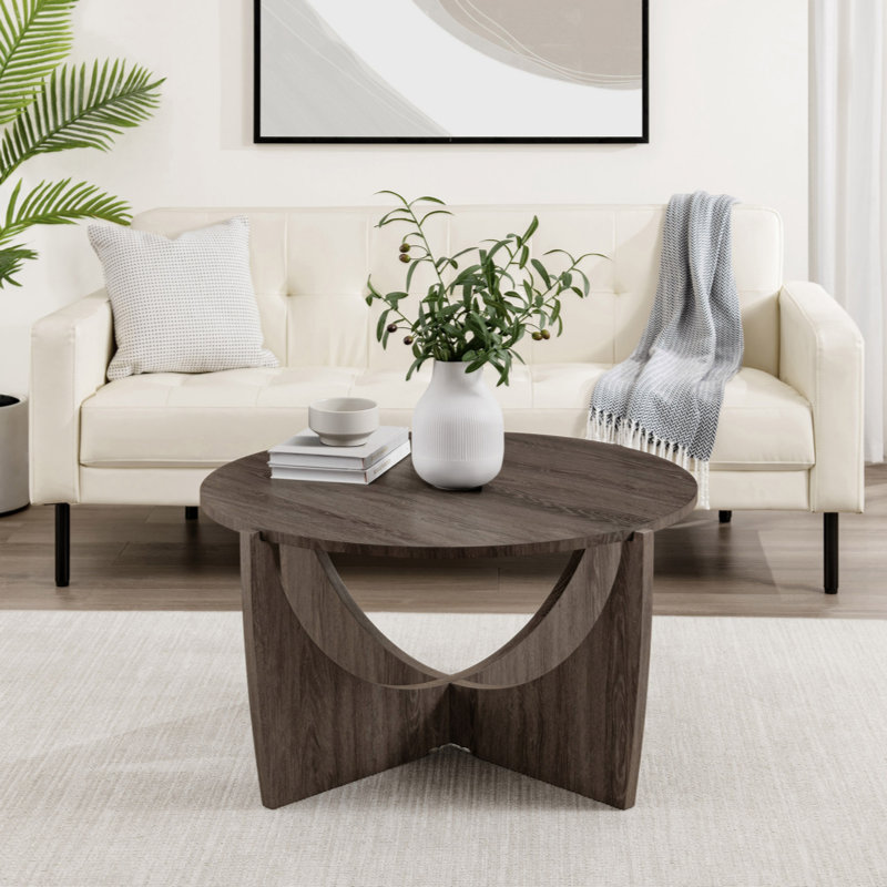 Table basse simple Blaide, Gris foncé, H 18,5 po x L 33,05 po x l 33,5 po