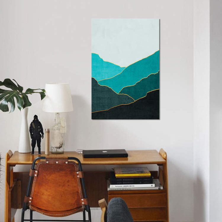 «Minimal Landscape IV», impression sur toile, H 12 po x l 8 po x P 0,75 po, Toile tendue, Pas de tapis