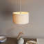 Linen Blend Drum Pendant Shade-311245122
