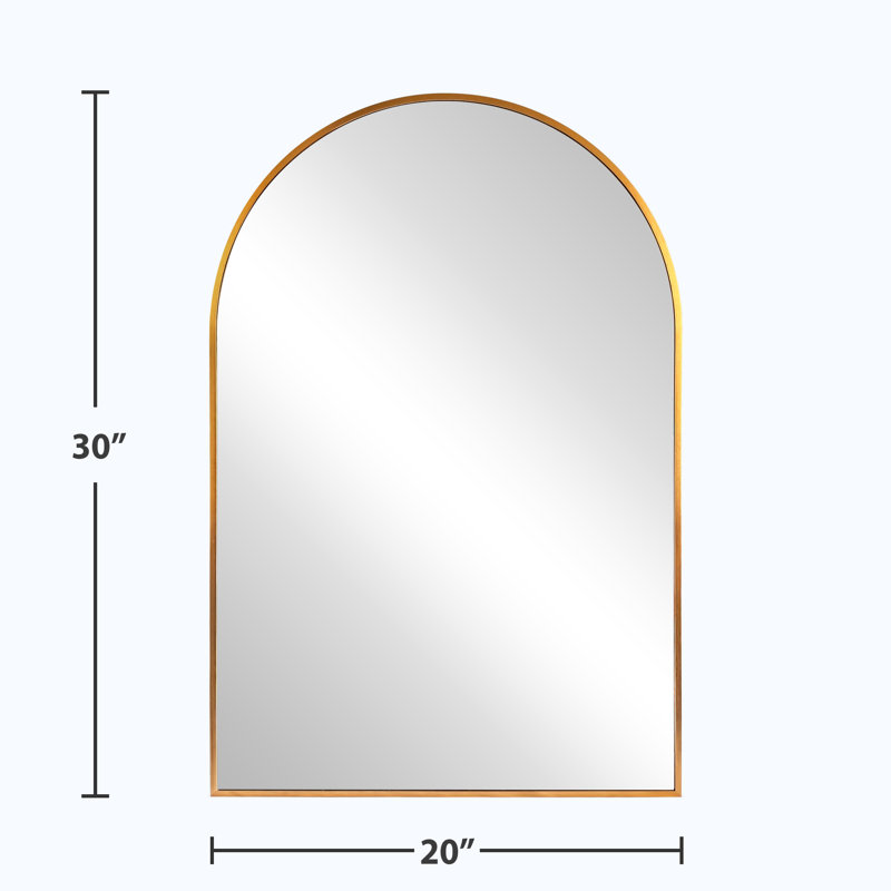 Ensemble de 2 miroirs muraux en aluminium, 30 po x 20 po, Or