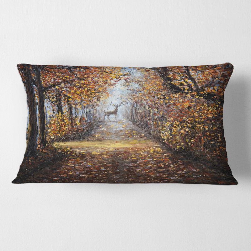 Oreiller imprimé "Deer In The Park - Lake House"