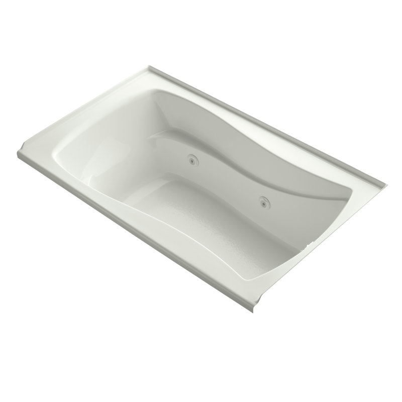 Mariposa 60" x 36" Alcove/Tile in Whirlpool Acrylic Bathtub, Dune, Left