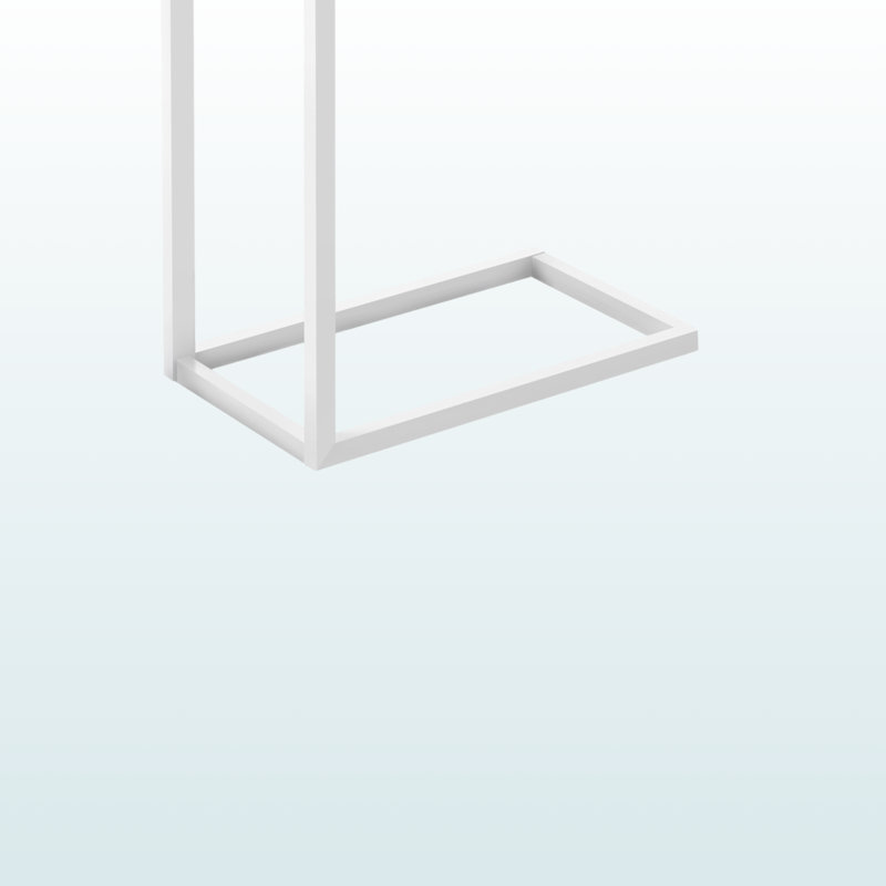 Table d'appoint Kari, Blanc, Blanc