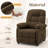 KORSER Recliner Chair, Pushback  Recliner For Living Room, Small Recliner For Small Space, Side Pockets-1832708805