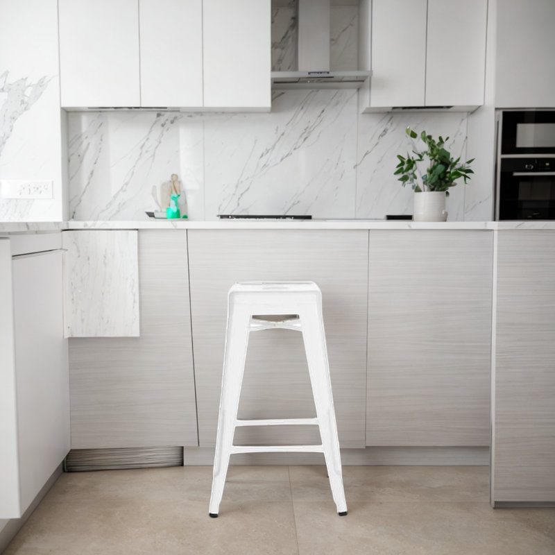 Tabouret de comptoir 26 po Darwen, Blanc