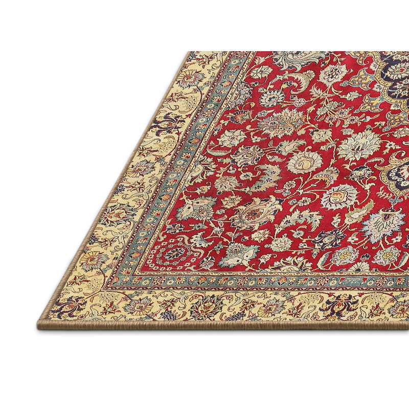 Tapis traditionnel mehroon/noir/bleu Bonelli, Rectangle 7 pi x 9 pi