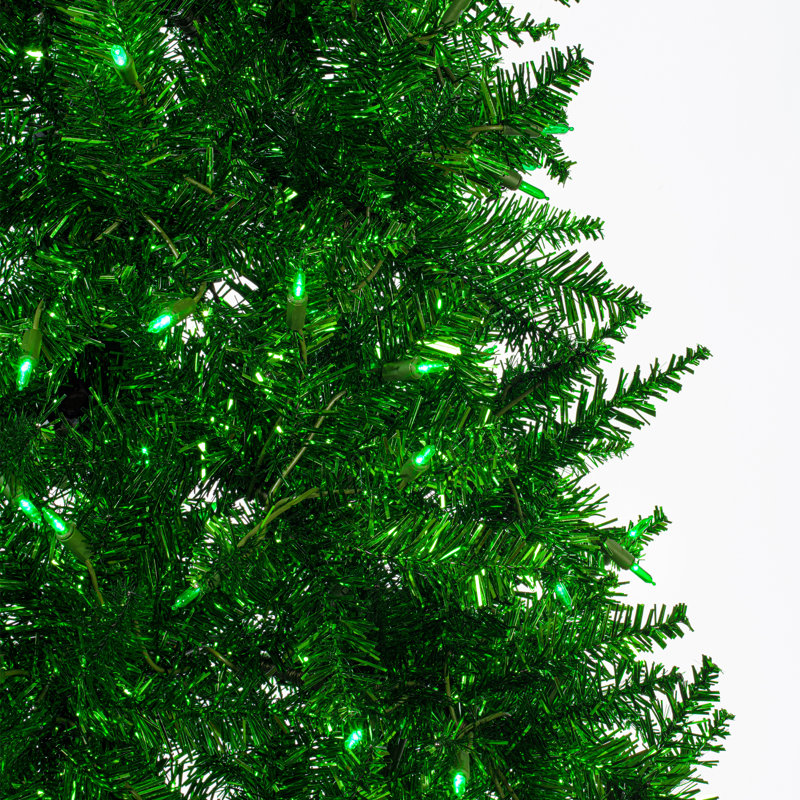 Sapin de Noël artificiel Vickerman Tinsel Green, 4.5' H, LED Lights