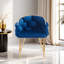 Ensemble de 2 fauteuils d'appoint faits à la main avec pieds dorés, fauteuil en velours moderne pour le salon et la chambre à coucher-1205690781