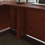 Ensemble de bureau double L 72 po x 84 po Bowfront, finition rouge-133274344-133274345