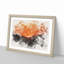 Sun Setting Behind The Mountains Watercolour - Single Picture Frame Print on MDF-56740823-56740835