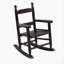 Chaise à bascule en chêne durable pour enfants pour une utilisation intérieure ou extérieure, assurant confort et sécurité avec un dossier à lattes robuste