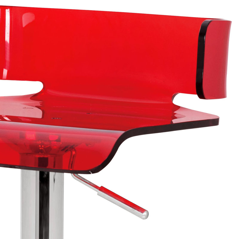 Tabouret pivotant réglable sur 360 ° - rouge et tabouret - pour une utilisation dans une chambre à coucher