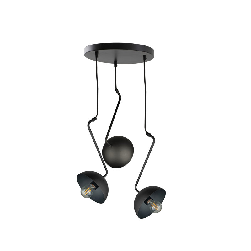 Cassander - Light Pendant, Black, 3, 45cm H x 36cm W x 36cm D