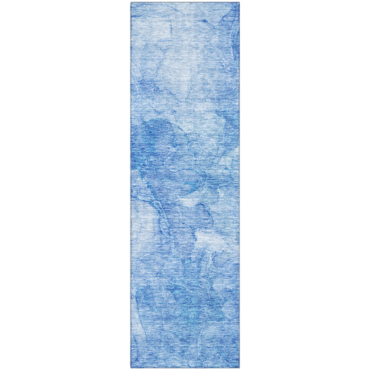 Premium Machine Washable Prisco Blue Rug