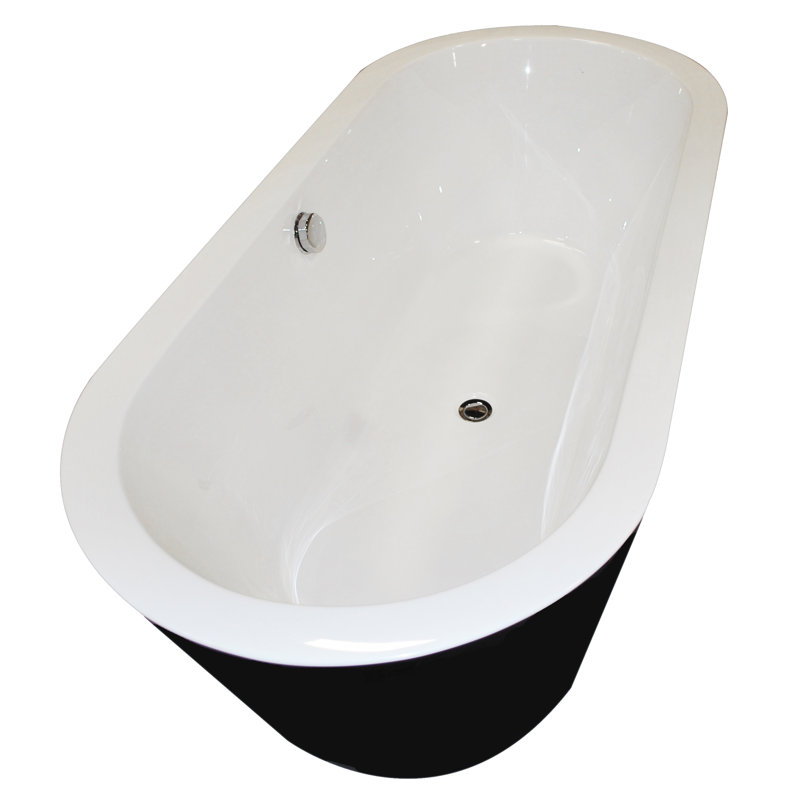 Dualita 66.75'' x 31.6'' Soaking Acrylic Bathtub