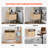 Rattan Nightstand End Table with Open Shelf Boho Bedside Table-1956114072