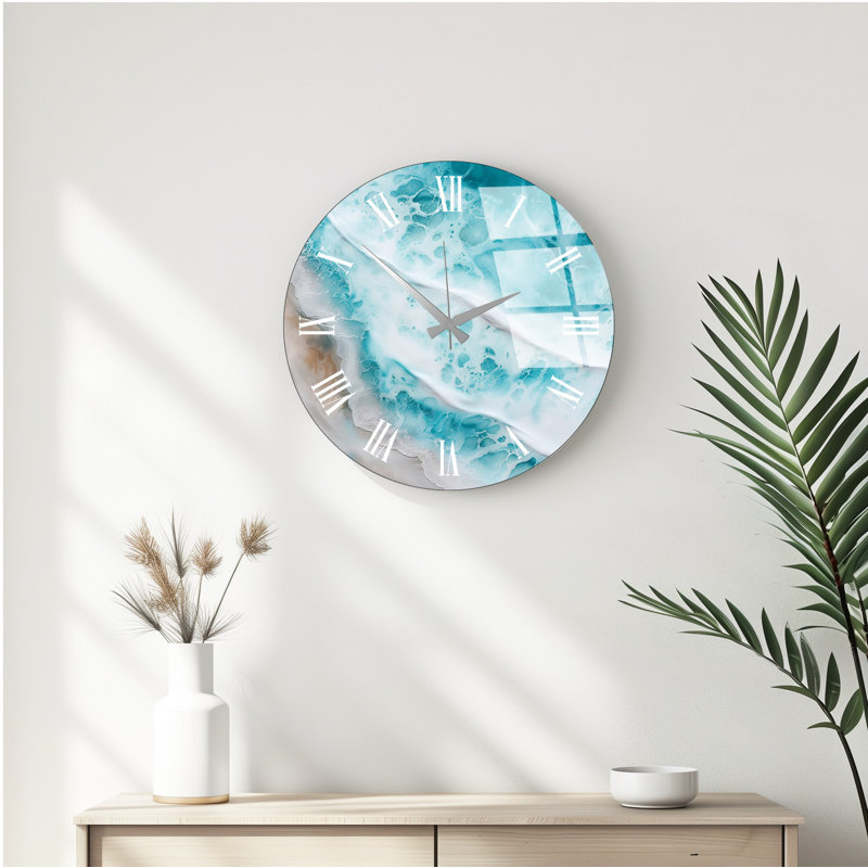 Horloge murale décorative en verre
