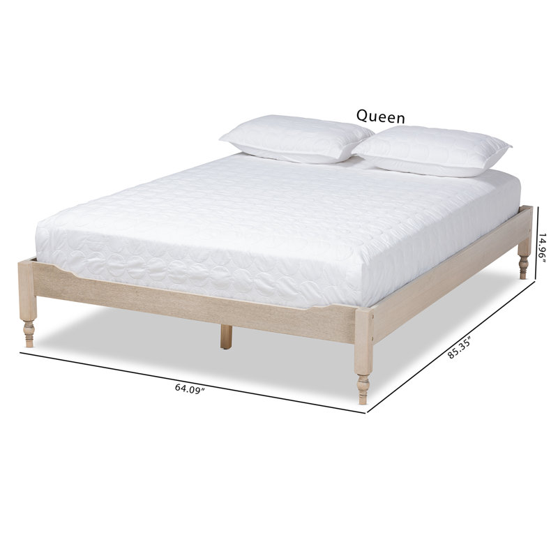 14.92" Folding  Bed Frame, Queen, Grey