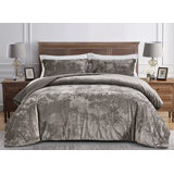 Lux Distressed Velvet Reversible Comforter Set