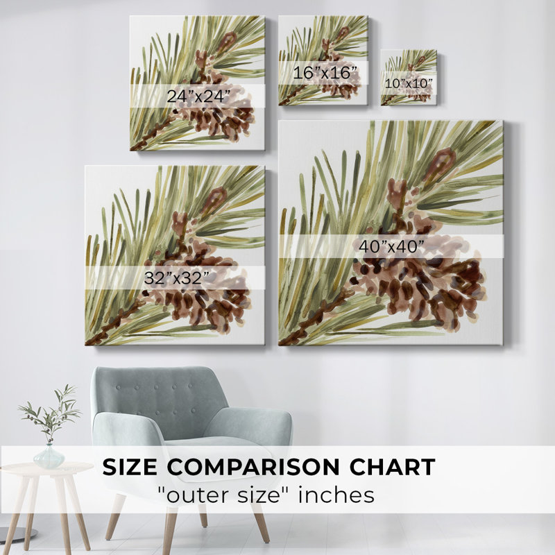 " Simple Pine Cone I ", 10" H x 10" W x 1.5" D