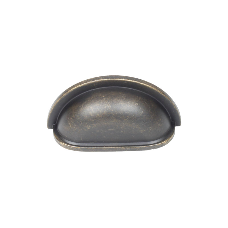 Poignée coquille 3 po Milan, Bronze allemand