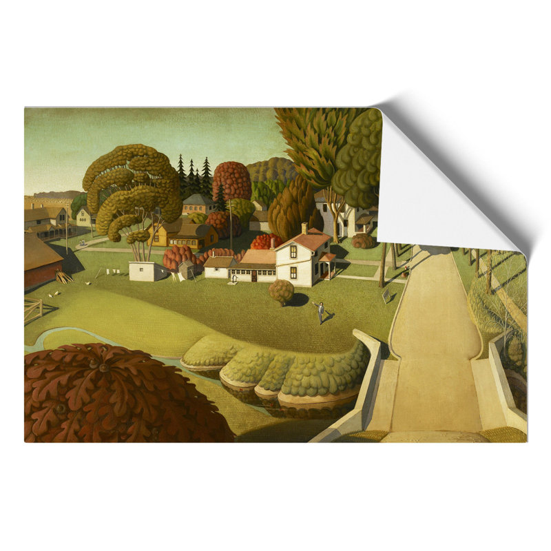 The Birthplace Of Herbert Hoover by Grant Wood - No Frame Painting, 21cm H x 30cm W x 0.1cm D