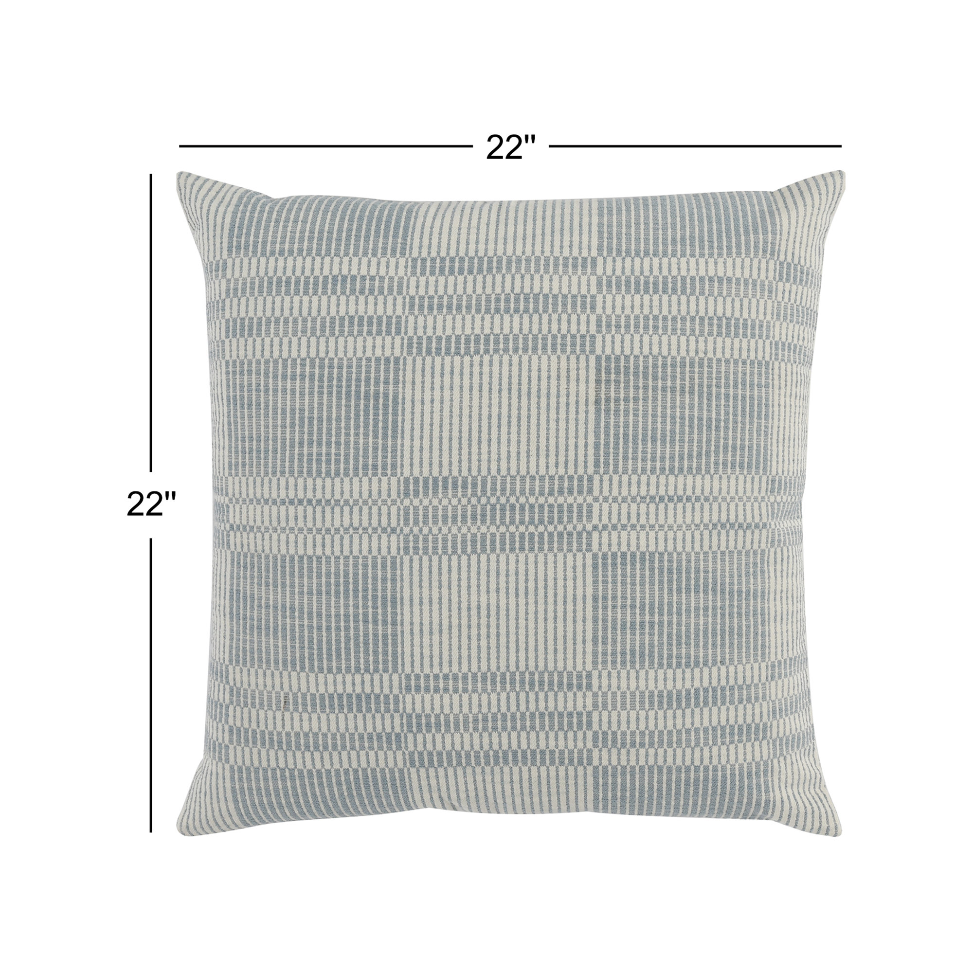 Nieve Plaid Cotton Throw Pillow, Blue