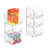 iDesign Stackable Open-Front Storage Bins for Kitchen and Pantry Organization - Set of 6 - Clear