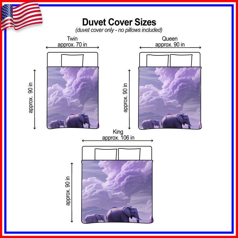 Purple Savannah Landscape Duvet Covers, King